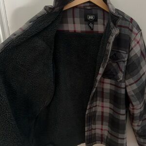 Unisex Cozy and Warm Sherpa lined button up sweater